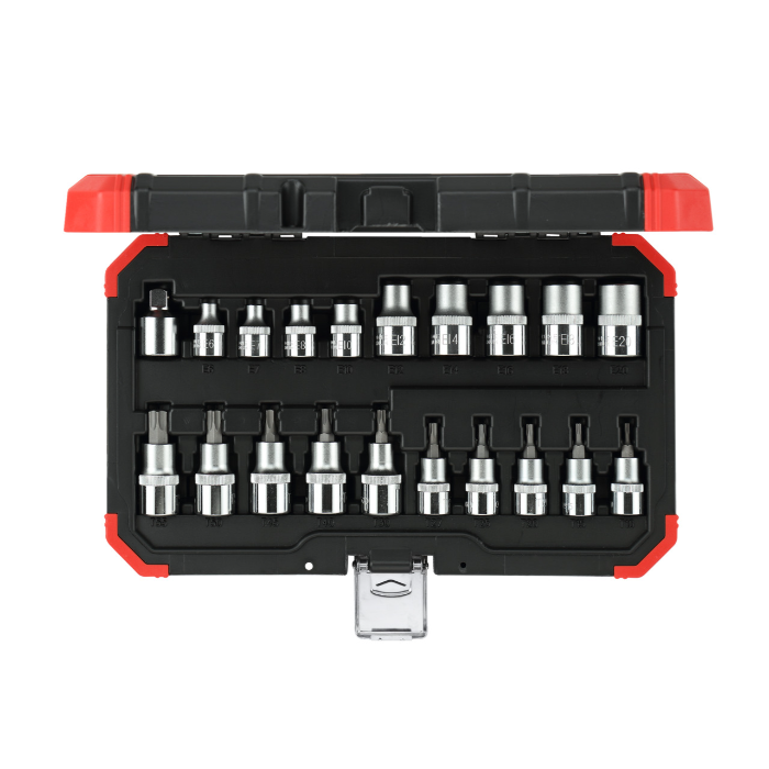 Gedore Red Line, R68003020, 20-stk stikkontaktsett 1/2 tomme, TX, 1 sett, SGD-3300045