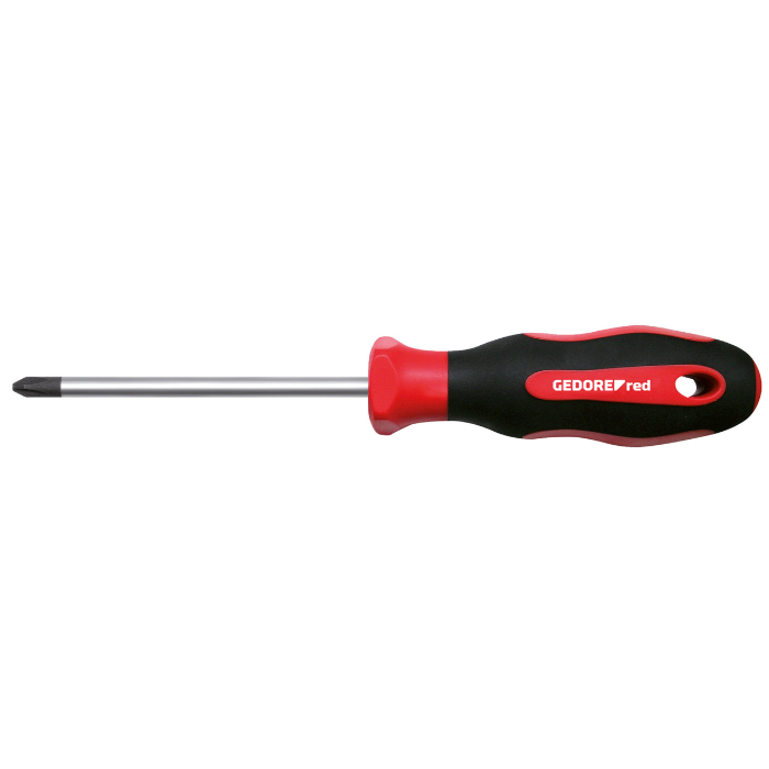 Gedore Red Line 2C skrutrekkersett, Phillips størrelse 0 til 3, lengder 75 mm til 150 mm, 4 Stykk, SGD-737