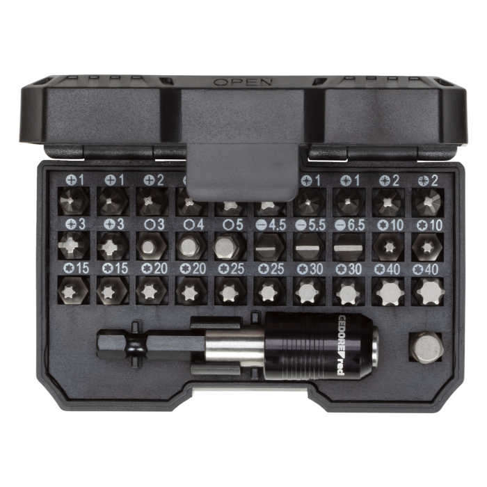Gedore Red Line, R33005031, 32-stk Bit Box 1/4 SL+PH+PZ+TX+Hex, 1 stk., SGD-3301338