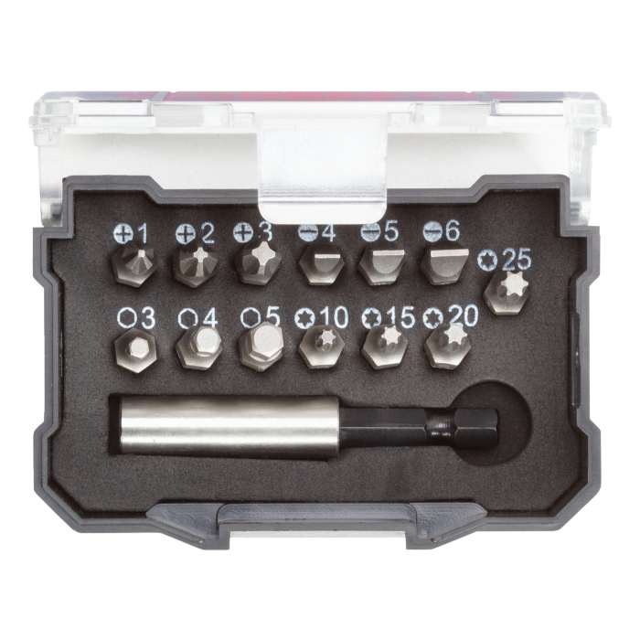Gedore Red Line, R33005014, 14-stk Bit Box 1/4 PH+SL+TX+Hex +Holder, 1 stk., SGD-3301347