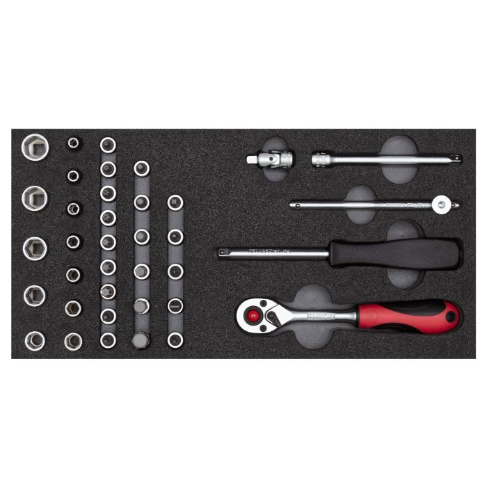 Gedore Red Line, R22150006, 37-stk stikkontaktsett 2/6 Ct-modul, 1 sett, SGD-3301705