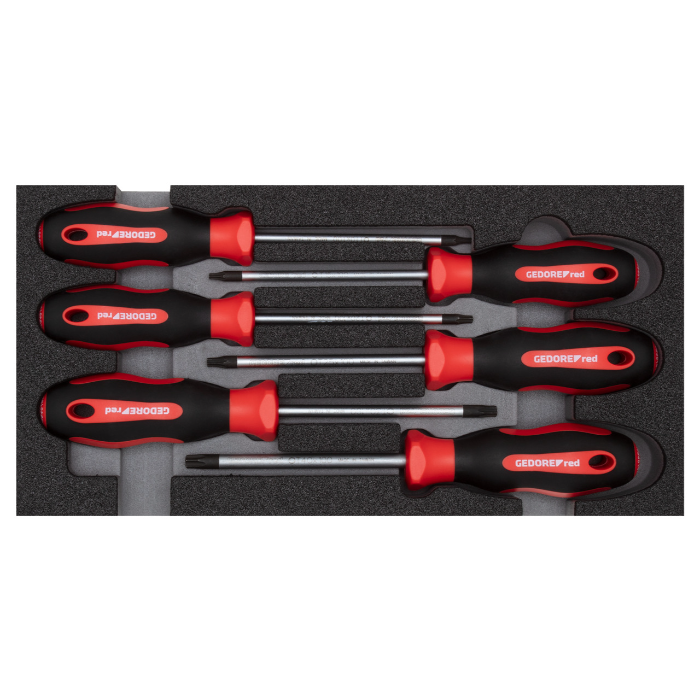 Gedore Red Line, R22150015, 6-stk skrutrekkersett TX 2/6 Ct-modul, 1 sett, SGD-3301714