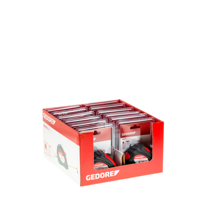 Gedore Red Line, R94559512, 12 stk displaymålebånd, 5 m, 1 sett, SGD-3301789