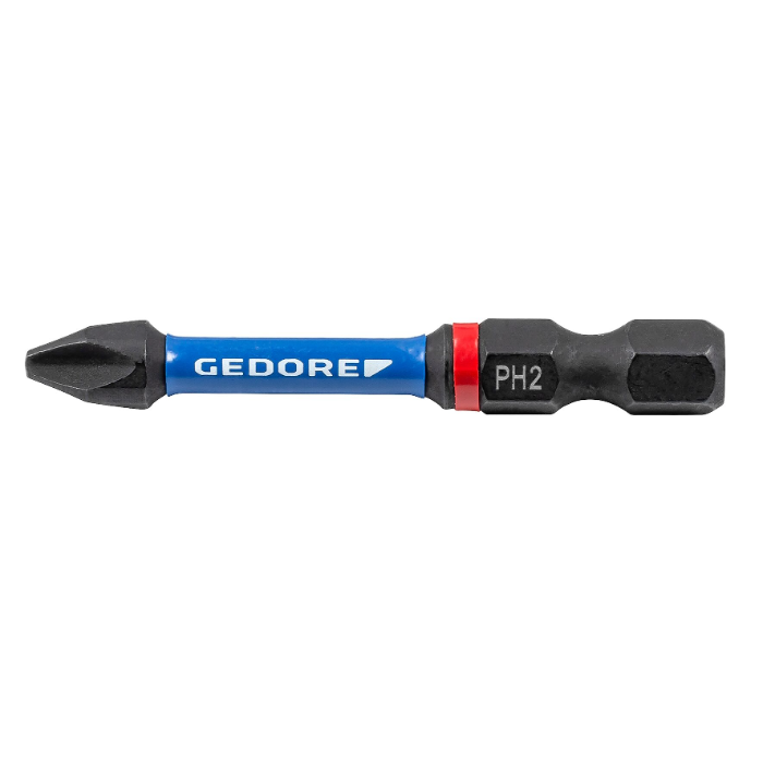 Gedore Blue Line Torsjons-Bit Sett, Kreuzschlitz PH 1 & PH 2, 50 mm, 1 Eske, SGD-1214