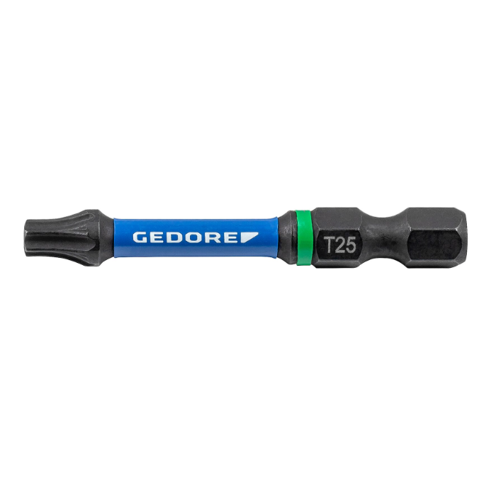 Gedore Blue Line Torsjonsbitssett - TORX størrelser T15 til T30, 50 mm lengde, 1 Eske, SGD-1221