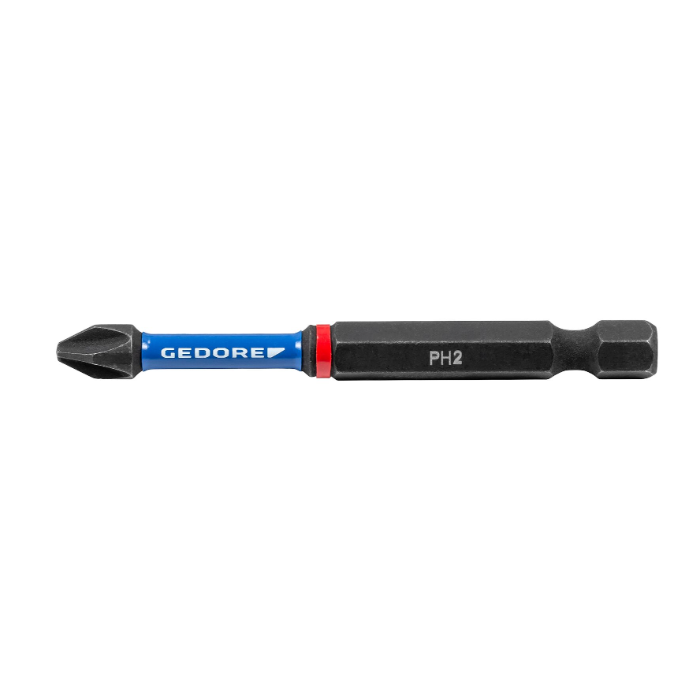 Gedore Blue Line Torsjons-Bit-Sats Kreuzschlitz PH 1-2, 70 mm, 1 Eske, SGD-1230