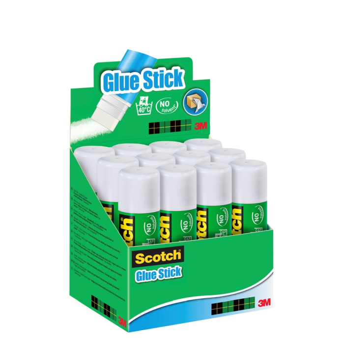 3M Scotch 6240D Limstift – Permanent, Vannløselig (3M6240D, 12 Eske)