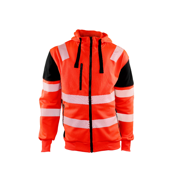 Bulldog Hettejakke – Behagelig og Reflekterende (Rød/Svart, Størrelser XS-5XL), SBD-4037