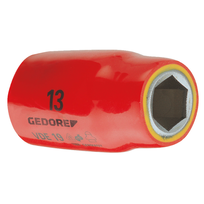 Gedore Blue Line VDE-sokkelsett, 1/2 tommer, 10-32 mm, SGD-378