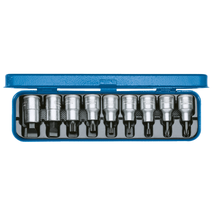 Gedore Blue Line, INX 19 PM, 9-stk IS-PH-XZN skrutrekkerbitssokkelsett, 1/2 tomme, 1 sett, SGD-6150050