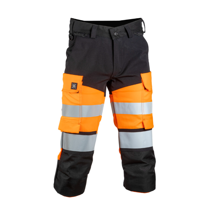 Dimex Sikkerhets-Capri-bukser, Gul/Svart & Svart/Oransje, Størrelser XS-4XL, SDM-6185Y-R
