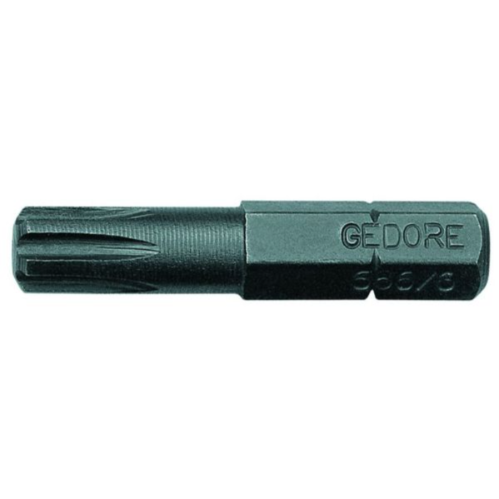 Gedore Blue Line Skrutrekkerbit 1/4 tommers Ribe M5-M8 Verdipakke, SGD-254