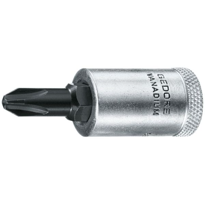 Gedore Blue Line Skrutrekkerbitssokkelsett 3/8 tommer, PH 1-3, 3 stykker, SGD-791