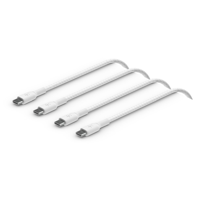 Belkin USB-C til USB-C PVC tvillingpakke, hvit, SDC-1410