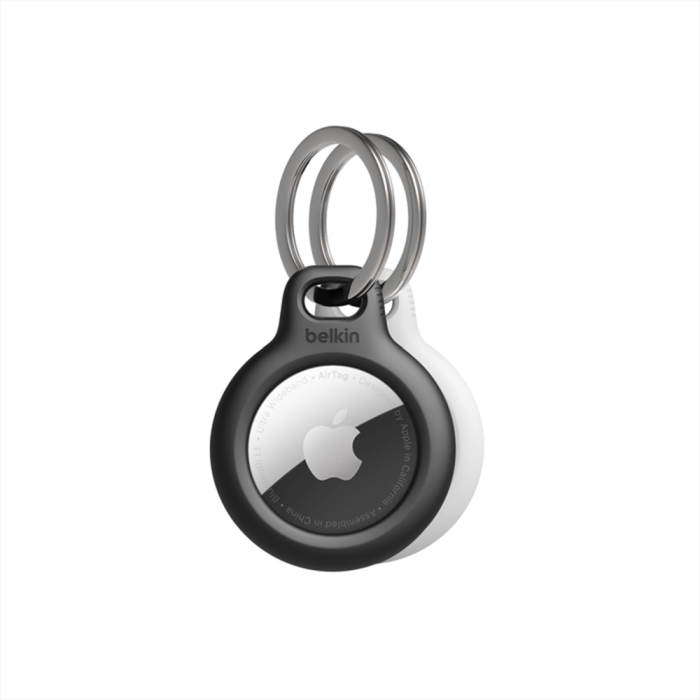 Belkin Sikker holder med nøkkelring for Airtag - Svart og hvit, SDC-1398
