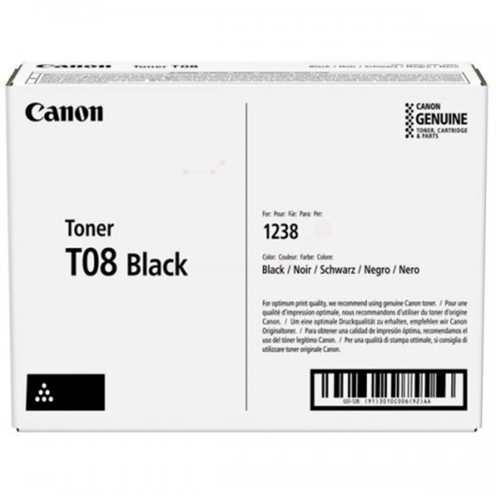 Canon T08 Toner – Høy Kvalitet, Lang Varighet (CAN3010C006, 1 Eske)