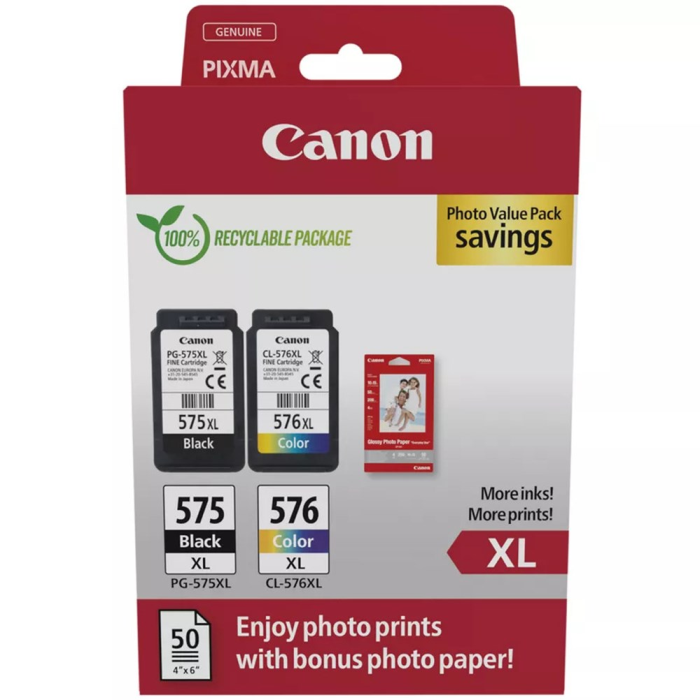 Canon PG-575/CL-576 blekkpatronverdi pakke, SDC-755