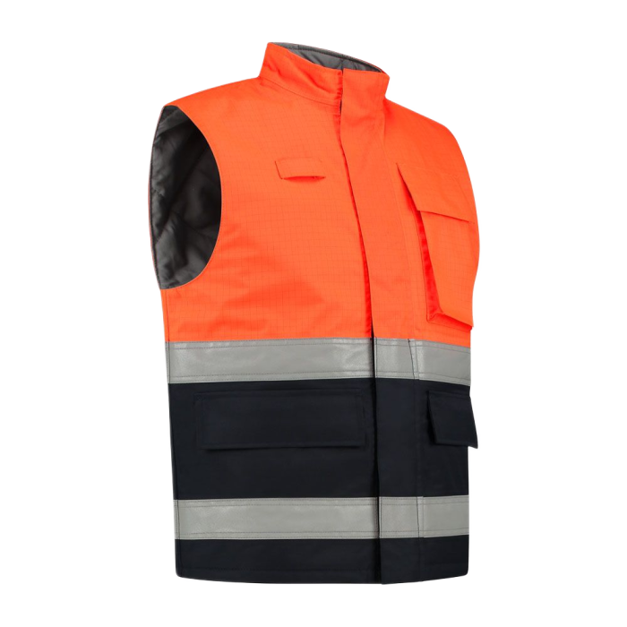 Dapro Protector Bodywarmer, Navy Blue/Hi-Vis Orange, 1 Stykke, SDP-OPROW-NB-HVOR