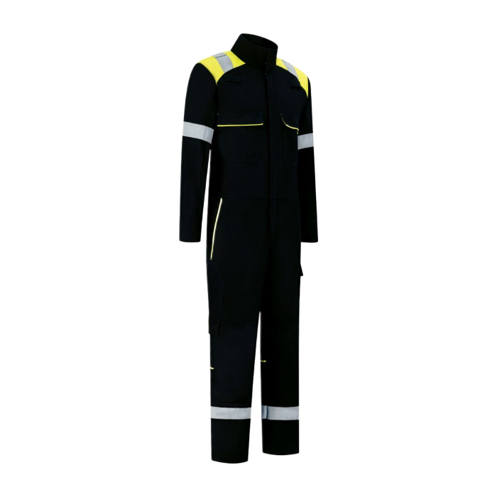 Dapro Globe-Tech kjeledress, Oljesvart/Hi-Vis Gul - IFR - Temperert, 1 Stykke, SDP-WGTECHC-BL-HVYE