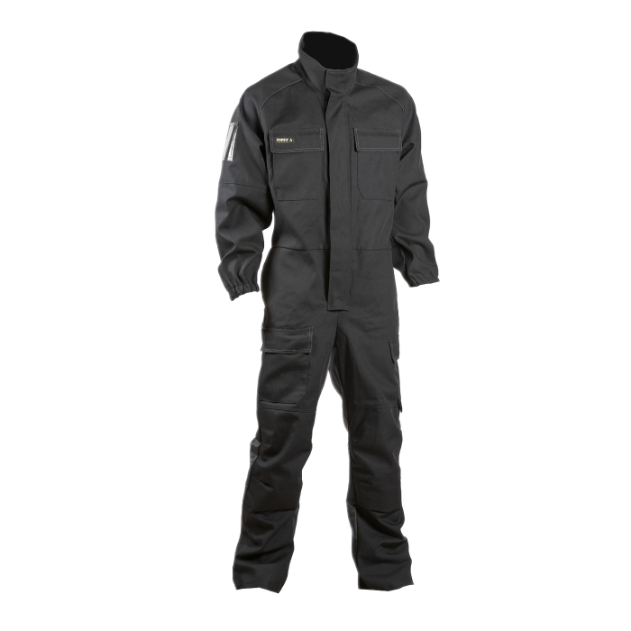 Dimex Flammehemmende Stretch-Overall, Grå/svart, 1 Stykk, SDM-6122