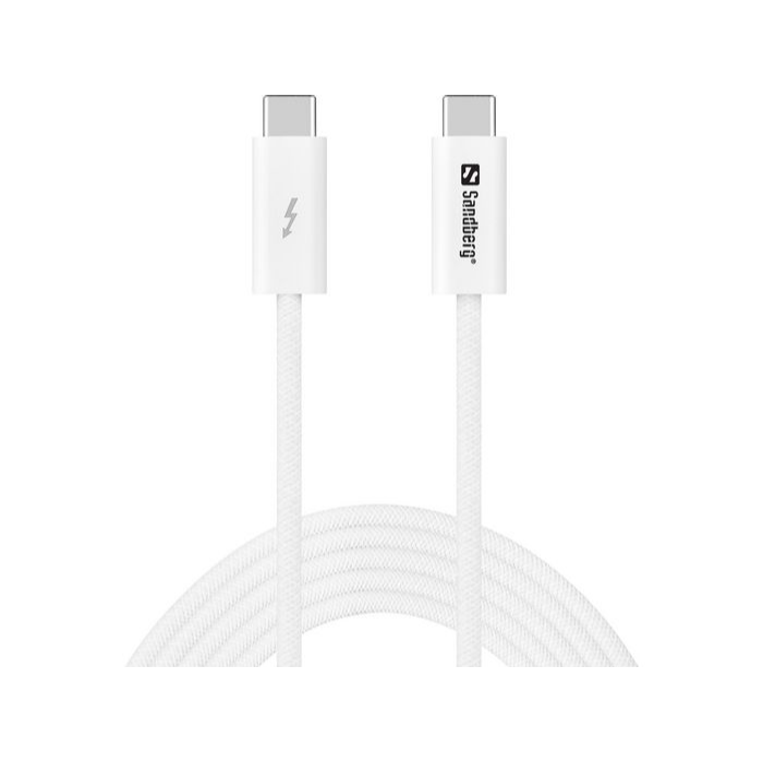 Sandberg USB-C til C USB4 240W 40Gbps Kabel, 1-2M, 1 Stykk, SEN-625