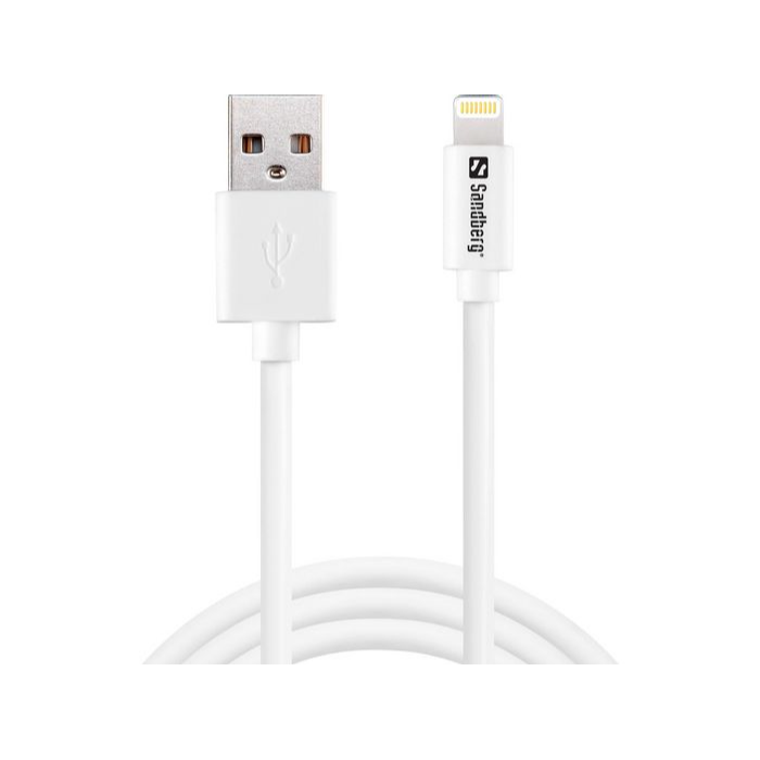 Sandberg USB til Lightning MFI-kabel 0,2-1m Svart/Hvit, 1 Stykk, SEN-617