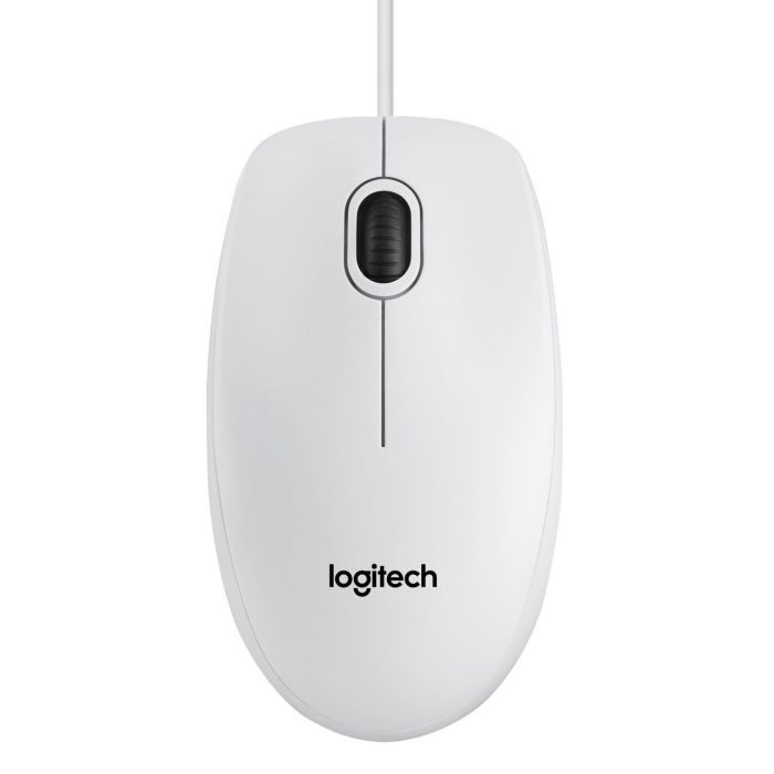 Logitech B100 optisk USB-mus (svart og hvit), 1 Stykk, SEN-746