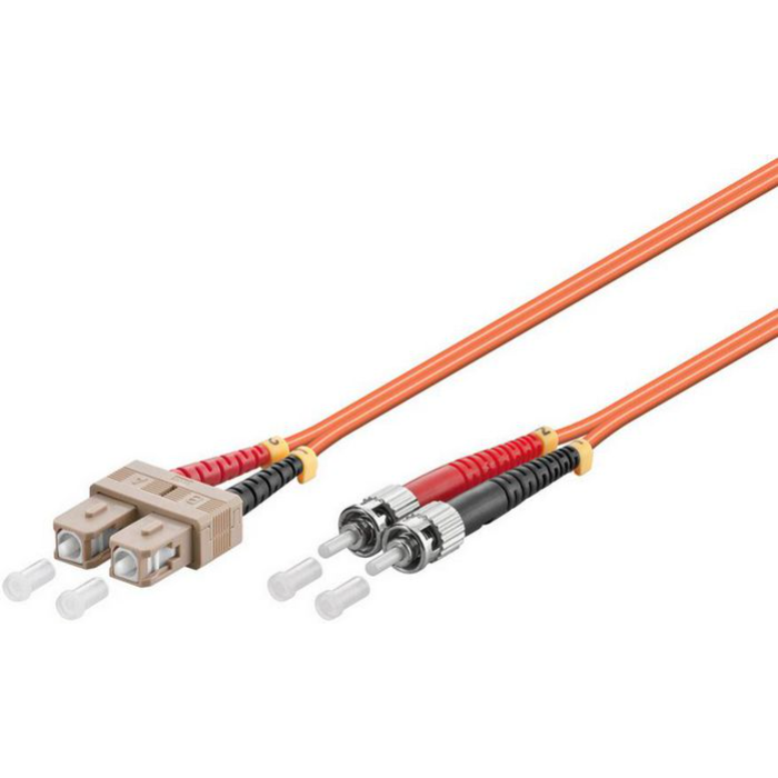 MicroConnect optisk fiberkabel, ST-SC, multimodus, dupleks, OM2 (oransje), 0,5-25m, 1 Stykk, SEN-192