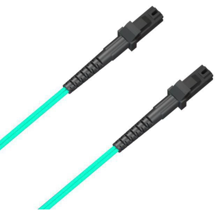MicroConnect optisk fiberkabel, MTRJ-MTRJ, multimodus, dupleks, OM3 (akva blå), 0,5-25m, 1 Stykk, SEN-153