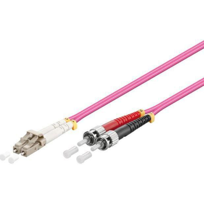 MicroConnect optisk fiberkabel, LC-ST, multimodus, dupleks, OM4 (Erica Violet), 2-25m, 1 Stykk, SEN-143