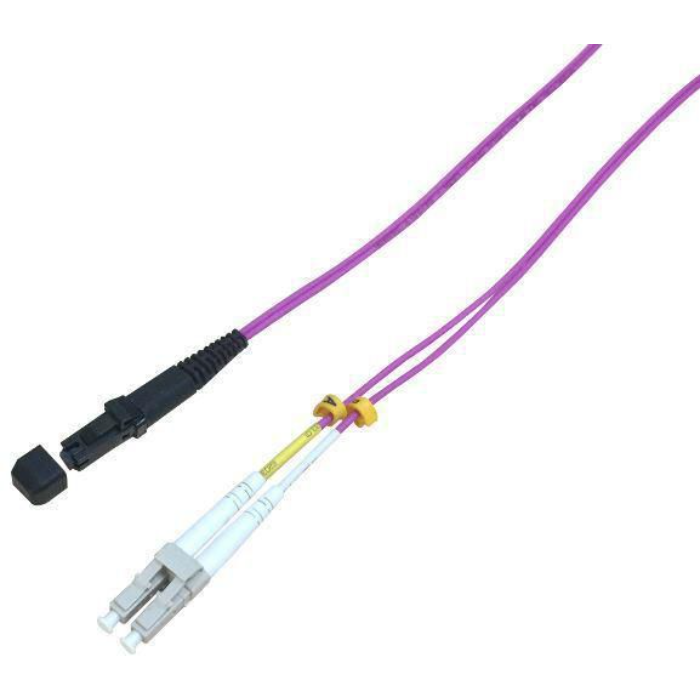 MicroConnect optisk fiberkabel, LC-MTRJ, multimodus dupleks OM4 (Erica Violet), 0,5-15m, 1 Stykk, SEN-139