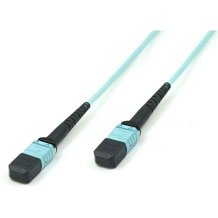 MicroConnect optisk fiberkabel, MTP hun - MTP hun, multimodus, polaritet B, APC, OM3, 2-20m, 1 Stykk, SEN-147