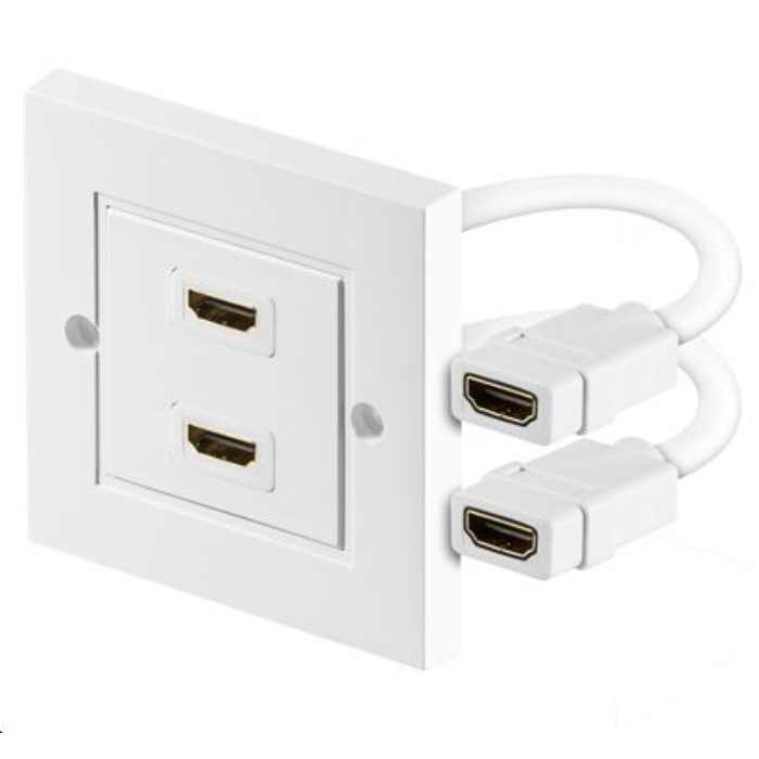 MicroConnect HDMI vegguttak - hvit, 1 Stykk, SEN-466