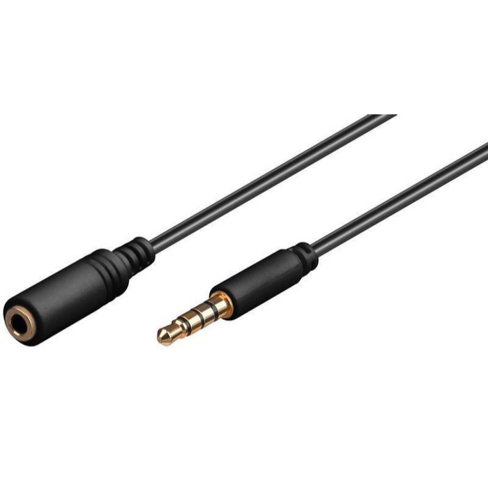 MicroConnect 3,5 mm Minijack Slim Forlengelseskabel, 0,5-5m, 1 Stykk, SEN-392