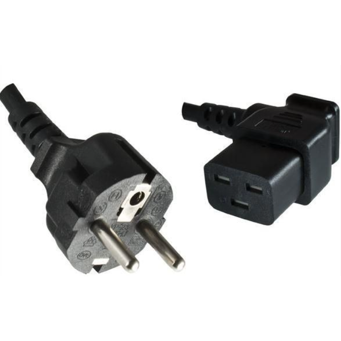 MicroConnect Strømkabel Schuko - C13 & C5, 0,5-10m, C19 Vinklet 2m, 1 Stykk, SEN-360