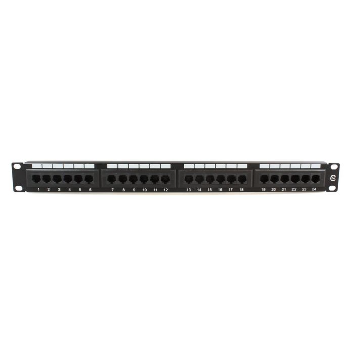 MicroConnect 19" patchpanel, 24 porter, Cat.5e/Cat.6, UTP/FTP, 1 Stykk, SEN-459