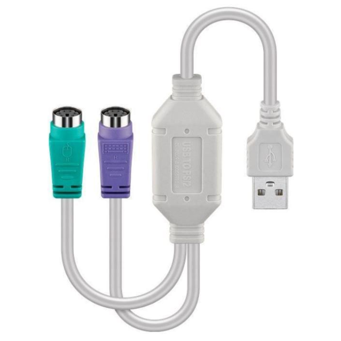 MicroConnect USB A til Dual PS/2 Adapter, 1 Stykk, SEN-296