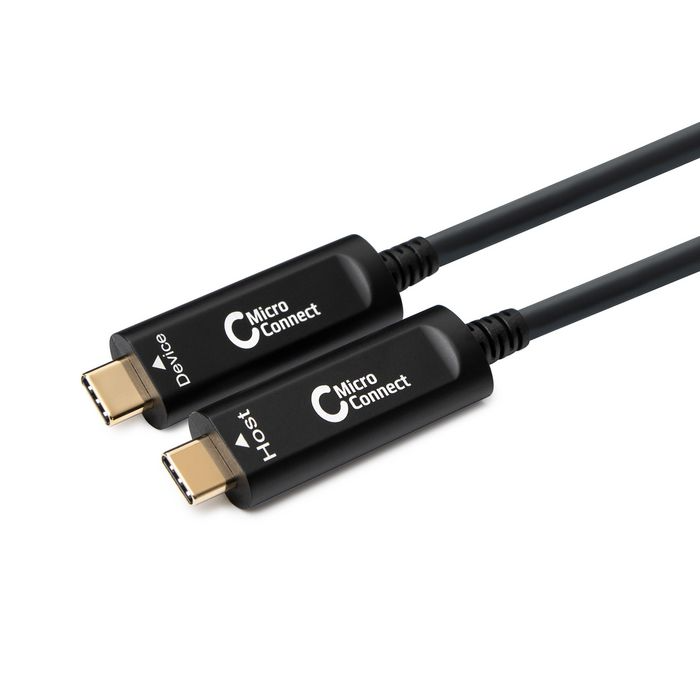 MicroConnect Premium Optisk Fiber USB-C 3.2 Gen 2 Kabel, 10-15m, Data & Synk, 1 Stykk, SEN-418
