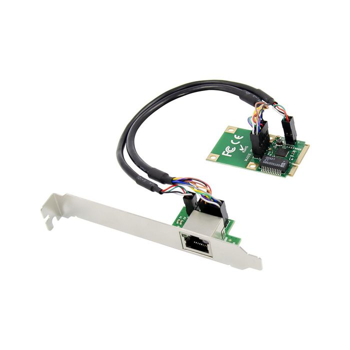 MicroConnect MiniPCIe 8111F Dual/Single RJ45 Gigabit Ethernet NIC, 1 Stykk, SEN-487