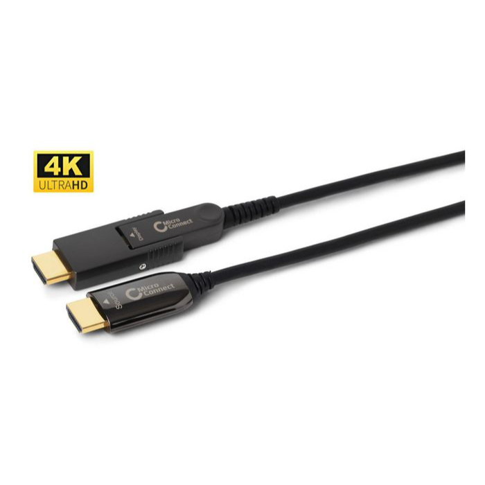 MicroConnect Premium Optisk Fiber HDMI Type A - Type D Kabel med HDMI Type A Adapter, 5-100m, 1 Stykk, SEN-245