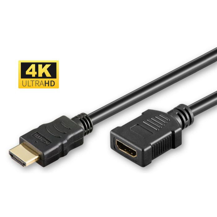 MicroConnect HDMI 2.0 4K 60Hz 18Gb/s Kabel (0,5-2m) - Svart, 1 Stykk, SEN-233