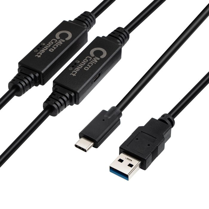 MicroConnect USB 3.2 Gen 1 A til USB-C-kabel - 5-10m, 5 Gbit/s, 1 Stykk, SEN-434