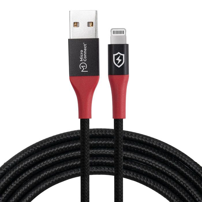 MicroConnect Safe Charge USB-A datablokkeringskabel (1,5m, Type C & Lightning), 1 Stykk, SEN-555