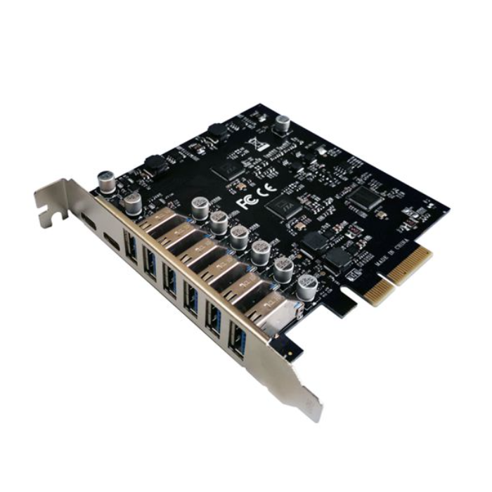 MicroConnect PCIe X4 10Gbps USB 3.1 Hub med USB-C og USB-A, 1 Stykk, SEN-494
