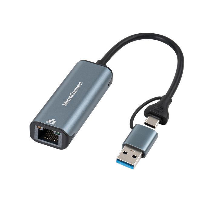 MicroConnect USB-C / A til RJ45 2.5G nettverksadapter, 1 Stykk, SEN-504