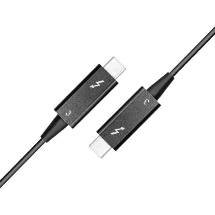 MicroConnect Thunderbolt 3 USB-C optisk kabel, 40 Gbits/s, svart, 5-50m, 1 Stykk, SEN-518