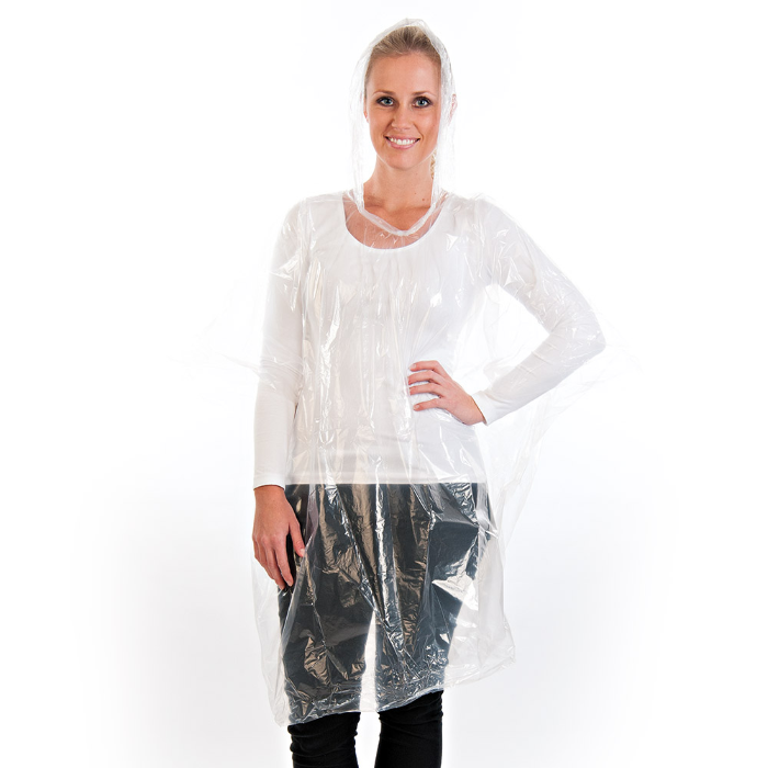 Hygostar Rain ponchoer med hette | PE, 20 x 10 Stykk, SFM-0294P