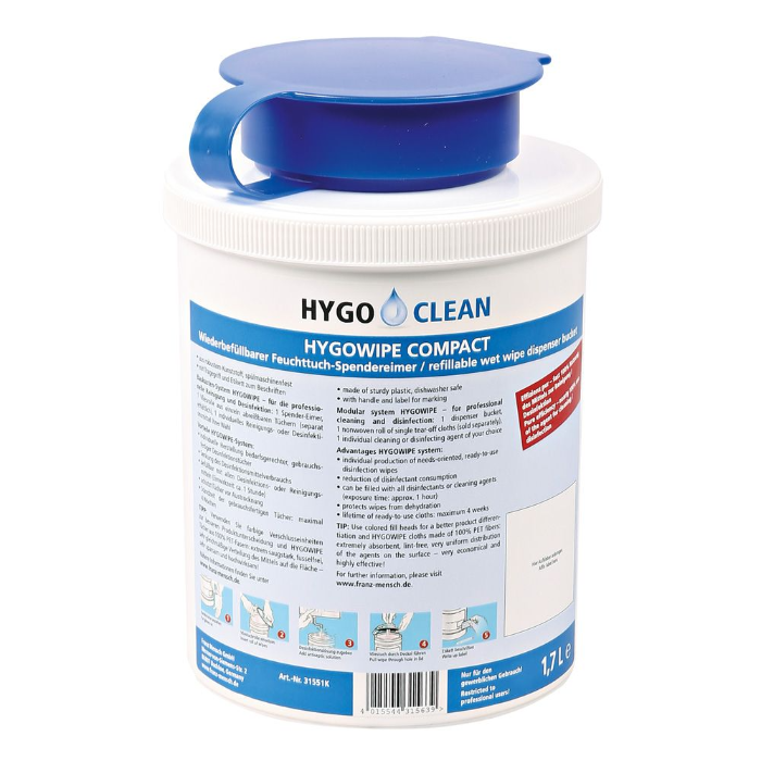 Hygoclean Hygowipe bøttedispenser "Compact" | 1,7 liter, hvit, 1 x 1 Stykk, SFM-31551K