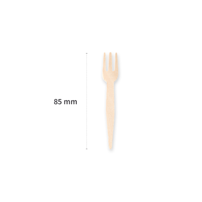 NATUREStar Økologisk pommes frites gaffel, tre poeng | tre, FSC 100 %, brun, 10 x 100 Stykk, SFM-388513