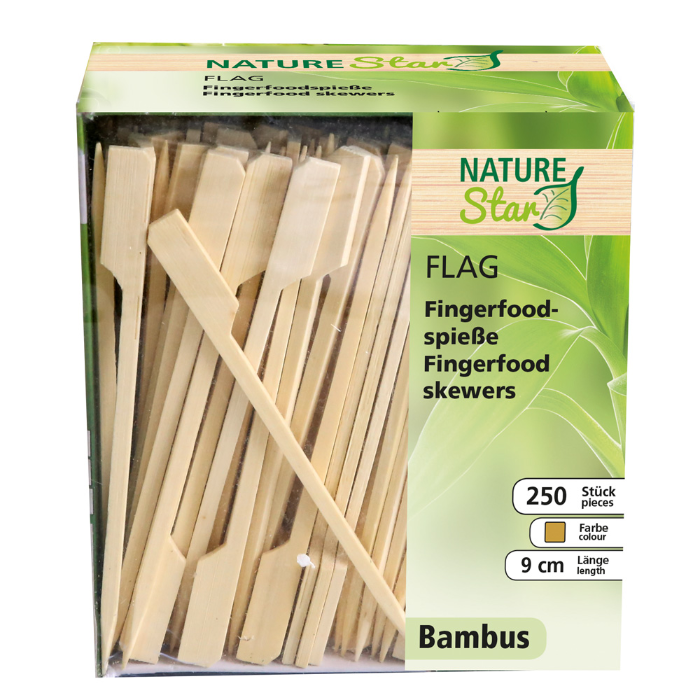 NATUREStar fingermatspyd Flagg | bambus, 24 x 250 Stykk, SFM-0709P